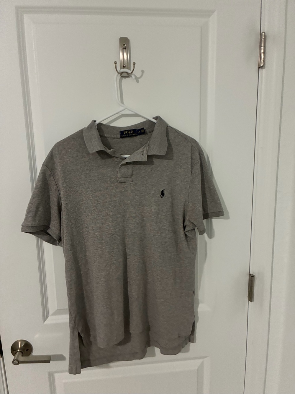 Ralph Lauren Heather Gray Polo with Embroidered Pony